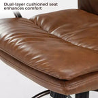 EUREKA ERGONOMIC Regal, Sedia da ufficio in pelle PU, 21,85 P x 24,41 L x 36,61-39,96 A