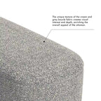 Panca contenitore Ellipse con seduta imbottita e gambe in metallo nero – Velluto blu acciaio / Ecopelle marrone / Bouclé crema, Singola