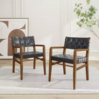 Sedia da pranzo Christopher Knight Home Prosen in similpelle e legno di gomma (Set di 2)