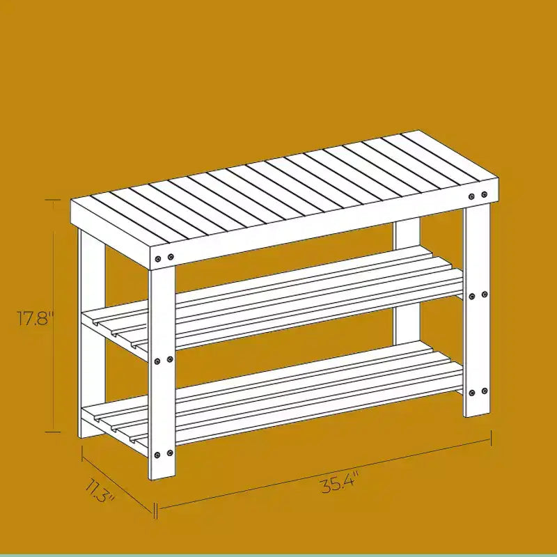 Panca Scarpiera, Porta Scarpe a 3 Livelli in Bambù, Panca da Ingresso, Capacità di Carico fino a 130 kg, 28,7 x 89,9 x 45,2 cm, per Ingresso Bagno Camera da Letto