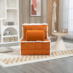 Poltrona d'accento senza braccioli in velluto con cuscino posteriore rimovibile e gambe in legno di caucciù – Arancione / Beige / Blu / Rosso / Giallo / Verde, Singola