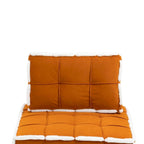 Poltrona d'accento senza braccioli in velluto con cuscino posteriore rimovibile e gambe in legno di caucciù – Arancione / Beige / Blu / Rosso / Giallo / Verde, Singola