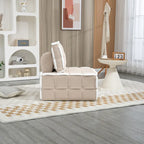 Poltrona d'accento senza braccioli in velluto con cuscino posteriore rimovibile e gambe in legno di caucciù – Arancione / Beige / Blu / Rosso / Giallo / Verde, Singola