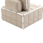Poltrona d'accento senza braccioli in velluto con cuscino posteriore rimovibile e gambe in legno di caucciù – Arancione / Beige / Blu / Rosso / Giallo / Verde, Singola