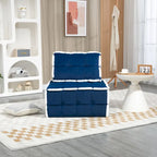 Poltrona d'accento senza braccioli in velluto con cuscino posteriore rimovibile e gambe in legno di caucciù – Arancione / Beige / Blu / Rosso / Giallo / Verde, Singola