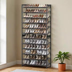 Scarpiera, Organizer per Scarpe a 12 Livelli, Scaffale Porta Scarpe in Metallo per Garage, Ingresso, Set di 2 Scaffali Impilabili a 6 Livelli, Contiene 48-60 Paia