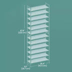 Scarpiera, Organizer per Scarpe a 12 Livelli, Scaffale Porta Scarpe in Metallo per Garage, Ingresso, Set di 2 Scaffali Impilabili a 6 Livelli, Contiene 48-60 Paia