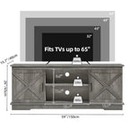 Mobile TV rustico con ante scorrevoli – Disponibile in vari colori, unità singola, adatto per TV fino a 65"