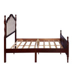 Struttura letto matrimoniale Queen Size con testiera, struttura letto a piattaforma in legno rustico, supporto a doghe in legno, nessun materasso a molle richiesto, facile montaggio