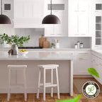 Sgabelli alti da cucina PJ Wood Classic con seduta a sella da 74 cm