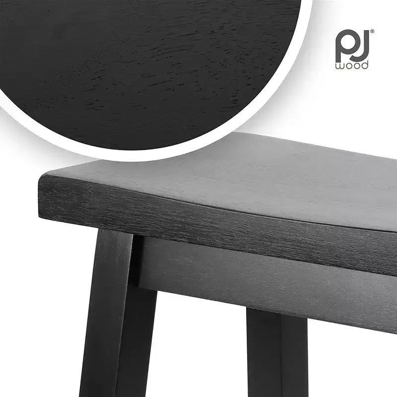 Sgabelli alti da cucina PJ Wood Classic con seduta a sella da 74 cm