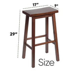 Sgabelli alti da cucina PJ Wood Classic con seduta a sella da 74 cm