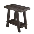 Tavolino da Divano Atene Contemporaneo in Legno con Ripiano Finitura Espresso Invecchiato