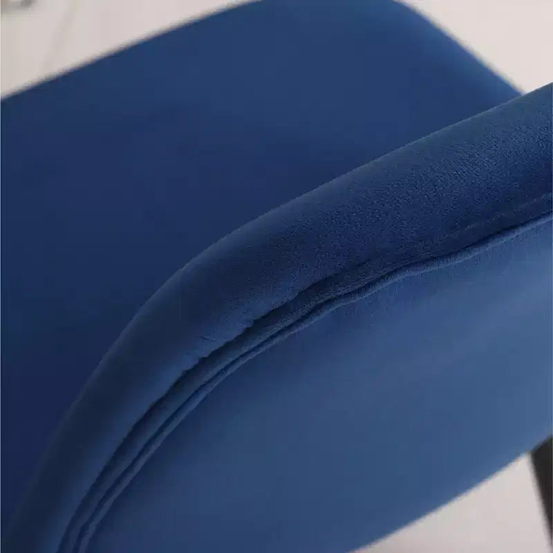 Sedie da pranzo contemporanee Roundhill Furniture Lassan in tessuto, blu, set da 4