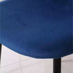 Sedie da pranzo contemporanee Roundhill Furniture Lassan in tessuto, blu, set da 4