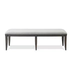 Panca da pranzo imbottita Roundhill Furniture Grant con borchie, grigia