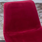 Sgabello da bancone moderno in velluto Roundhill Furniture Aufurr da 26,50 pollici, rosso, set da 2 pezzi