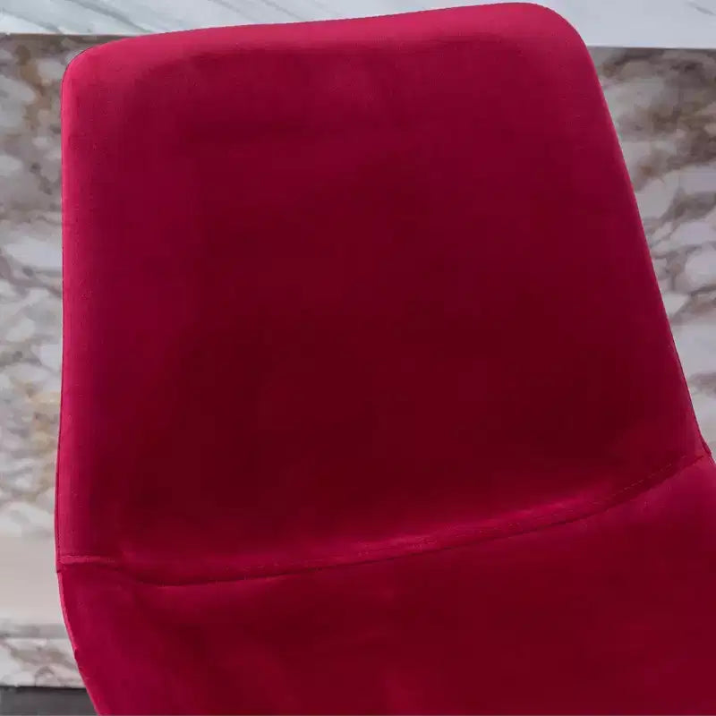 Sgabello da bancone moderno in velluto Roundhill Furniture Aufurr da 26,50 pollici, rosso, set da 2 pezzi