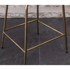 Sgabello da bancone moderno in velluto Roundhill Furniture Aufurr 26,50, blu, set da 2