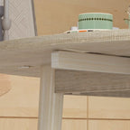 Tavolo da pranzo rotondo pieghevole con anta a ribalta da 89 cm e gambe in legno di pino – Nero/Beige, per 4 persone