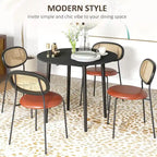 Tavolo da pranzo rotondo pieghevole con anta a ribalta da 89 cm e gambe in legno di pino – Nero/Beige, per 4 persone