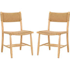Hylos Rope Dining Chair (Set of 2) - DCH8803 - Natural/Light Blonde - Safavieh
