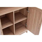 Libreria Manhattan Comfort Jodie 67.6 con 6 Ripiani Regolabili e Ante in Vetro Temperato