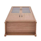 Libreria Manhattan Comfort Jodie 67.6 con 6 Ripiani Regolabili e Ante in Vetro Temperato