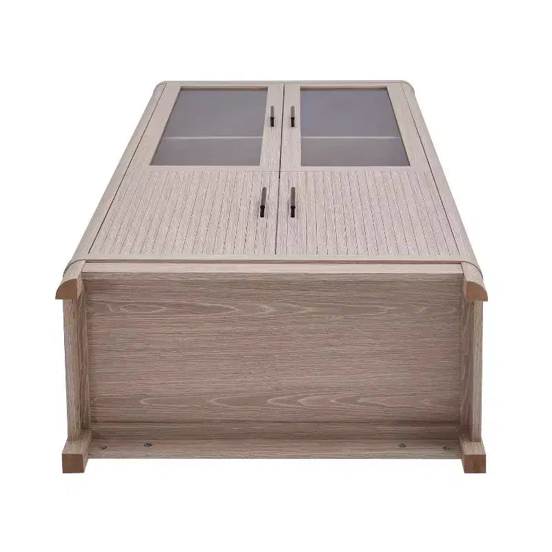 Libreria Manhattan Comfort Jodie 67.6 con 6 Ripiani Regolabili e Ante in Vetro Temperato