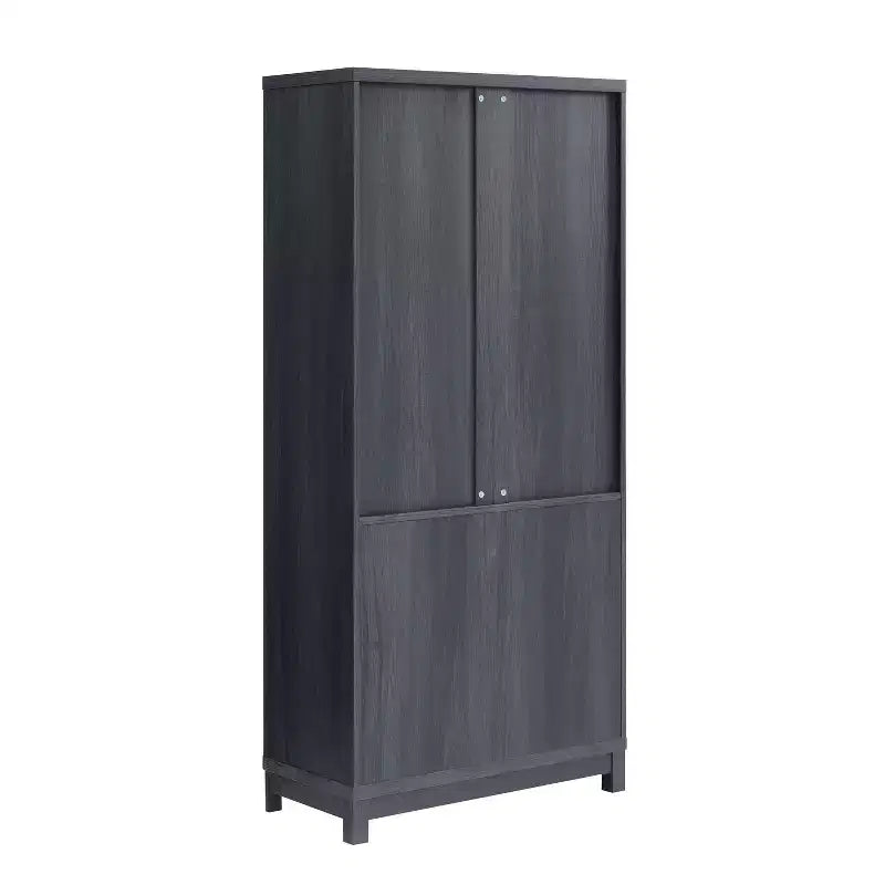 Libreria Manhattan Comfort Jodie 67.6 con 6 Ripiani Regolabili e Ante in Vetro Temperato