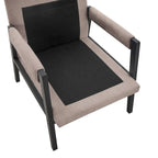 Poltrona d'accento in ciniglia Mid-Century Modern con cuscino schienale rimovibile e gambe in legno di acacia – Giallo / Arancione / Blu / Grigio / Bianco, Singola