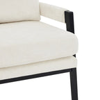 Poltrona d'accento in ciniglia Mid-Century Modern con cuscino schienale rimovibile e gambe in legno di acacia – Giallo / Arancione / Blu / Grigio / Bianco, Singola