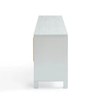 Mobile TV con ante in rattan stile retrò – Nero / Rovere rustico / Bianco, Singolo, Adatto a TV fino a 78"