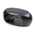 Tavolino moderno ovale in fibra di vetro – Nero / Bianco, S / M / L, Singolo
