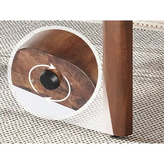 Tavolo da pranzo rettangolare in stile rustico da 160 cm con gambe in legno massello – Noce, per 4–6 persone