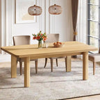 Tavolo da pranzo rettangolare in stile rustico da 160 cm con gambe in legno massello – Noce, per 4–6 persone