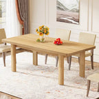 Tavolo da pranzo rettangolare in stile rustico da 160 cm con gambe in legno massello – Noce, per 4–6 persone