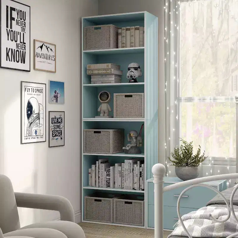 24/7 Shop At Home Libreria moderna a 3 ripiani impilabile e modulare Silkpath da 35,3 pollici