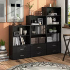 24/7 Shop At Home Libreria moderna a 3 ripiani impilabile e modulare Silkpath da 35,3 pollici