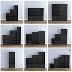 24/7 Shop At Home Libreria moderna a 3 ripiani impilabile e modulare Silkpath da 35,3 pollici