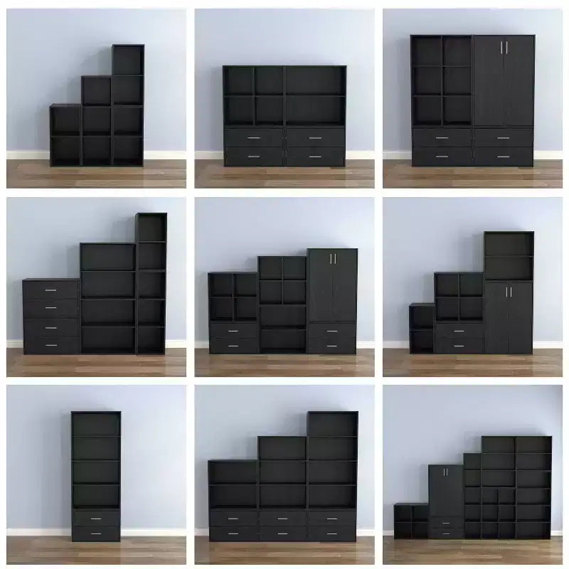 24/7 Shop At Home Libreria moderna a 3 ripiani impilabile e modulare Silkpath da 35,3 pollici