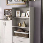 24/7 Shop At Home Libreria moderna a 3 ripiani impilabile e modulare Silkpath da 35,3 pollici