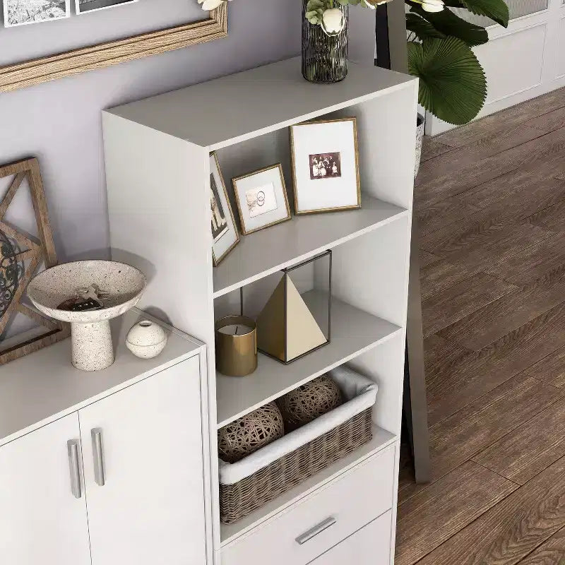 24/7 Shop At Home Libreria moderna a 3 ripiani impilabile e modulare Silkpath da 35,3 pollici