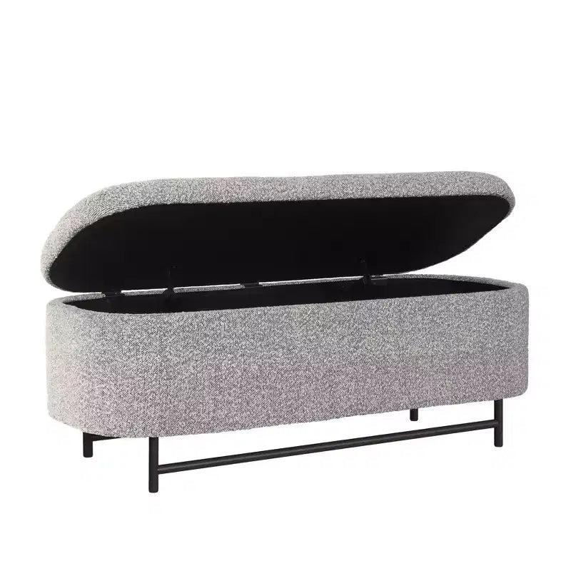 Panca contenitore HomePop Ellipse con gambe in metallo