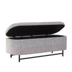 Panca contenitore HomePop Ellipse con gambe in metallo