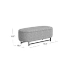 Panca contenitore HomePop Ellipse con gambe in metallo