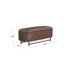 Panca contenitore HomePop Ellipse con gambe in metallo