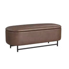 Panca contenitore HomePop Ellipse con gambe in metallo