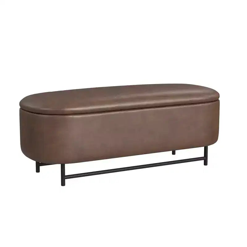 Panca contenitore HomePop Ellipse con gambe in metallo