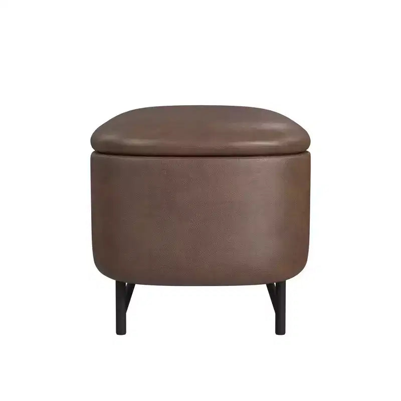 Panca contenitore HomePop Ellipse con gambe in metallo